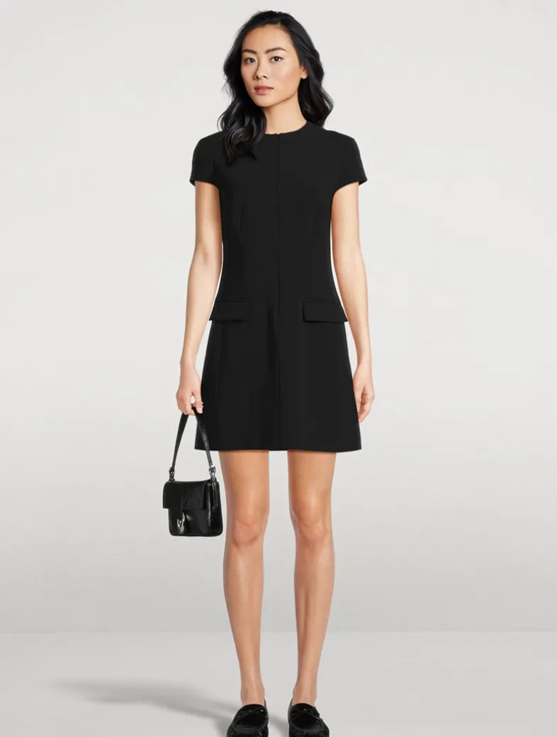 Admiral Crepe Short-Sleeve Shift Dress