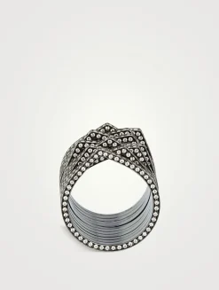 Antifer Gold Ring With Diamonds