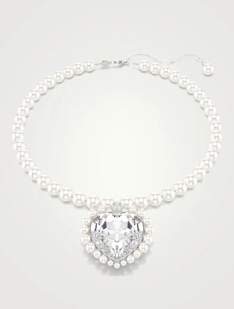 Ariana Grande x Swarovski Crystal Pearl Heart Necklace
