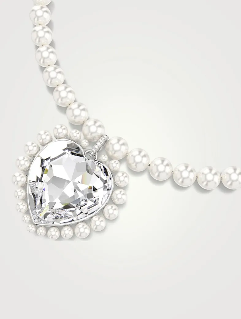 Ariana Grande x Swarovski Crystal Pearl Heart Necklace