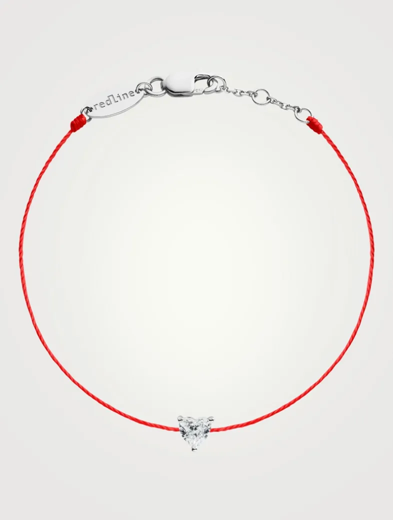 Bien-Aimé 18K White Gold String Bracelet With Diamond