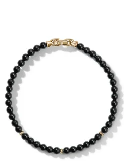 Bijoux Spiritual Beads Bracelet With Pearls And 14k Yellow Gold