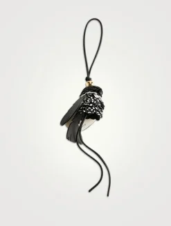 Bird Leather Bag Charm