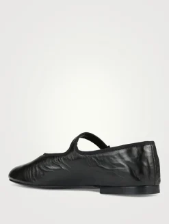 Boheme Leather Mary Jane Ballet Flats