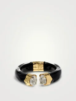 Bonbon Crystal Lucite Hinge Bracelet