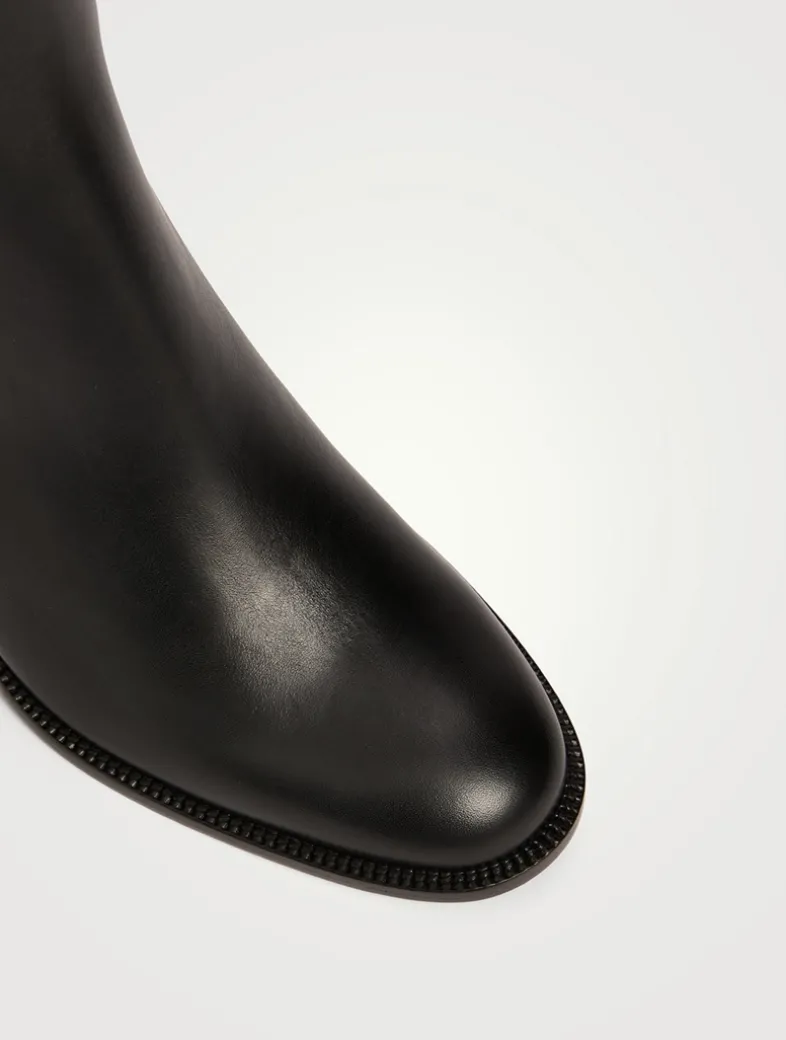 Booty Lock Leather Ankle Boots