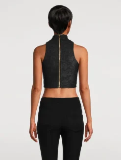 Bouclé Baroque Crop Top