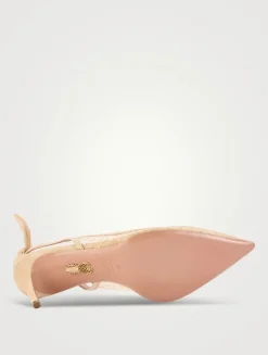 Bow Tie Suede Mesh Pumps