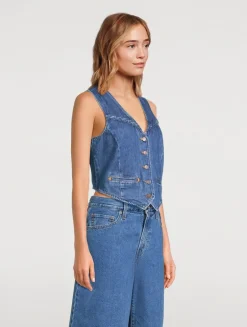 Braided Denim Vest