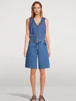 Braided Denim Vest