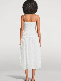 Brigide Smocked Midi Dress In Floral Print