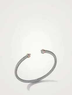 Cable Classics Bracelet In Sterling Silver With 18k Rose Gold