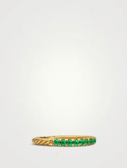 Cable Collectibles® Stack Ring In 18k White Gold With Pavé Diamonds