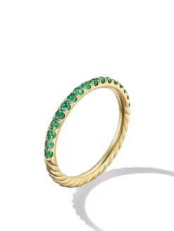Cable Collectibles® Stack Ring In 18k White Gold With Pavé Diamonds