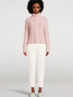 Cable-Knit Turtleneck Sweater