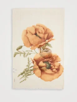 Cashmere Scarf In Anenome Print