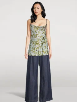 Chai Embellished Silk Cami