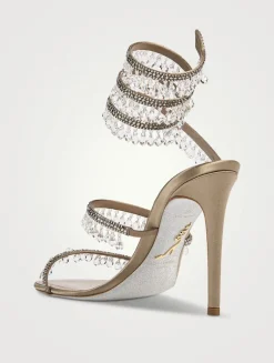 Chandelier Crystal Satin Sandals