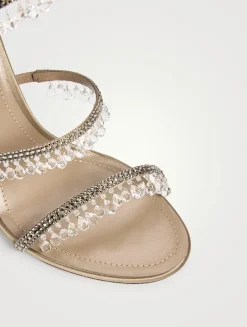 Chandelier Crystal Satin Sandals
