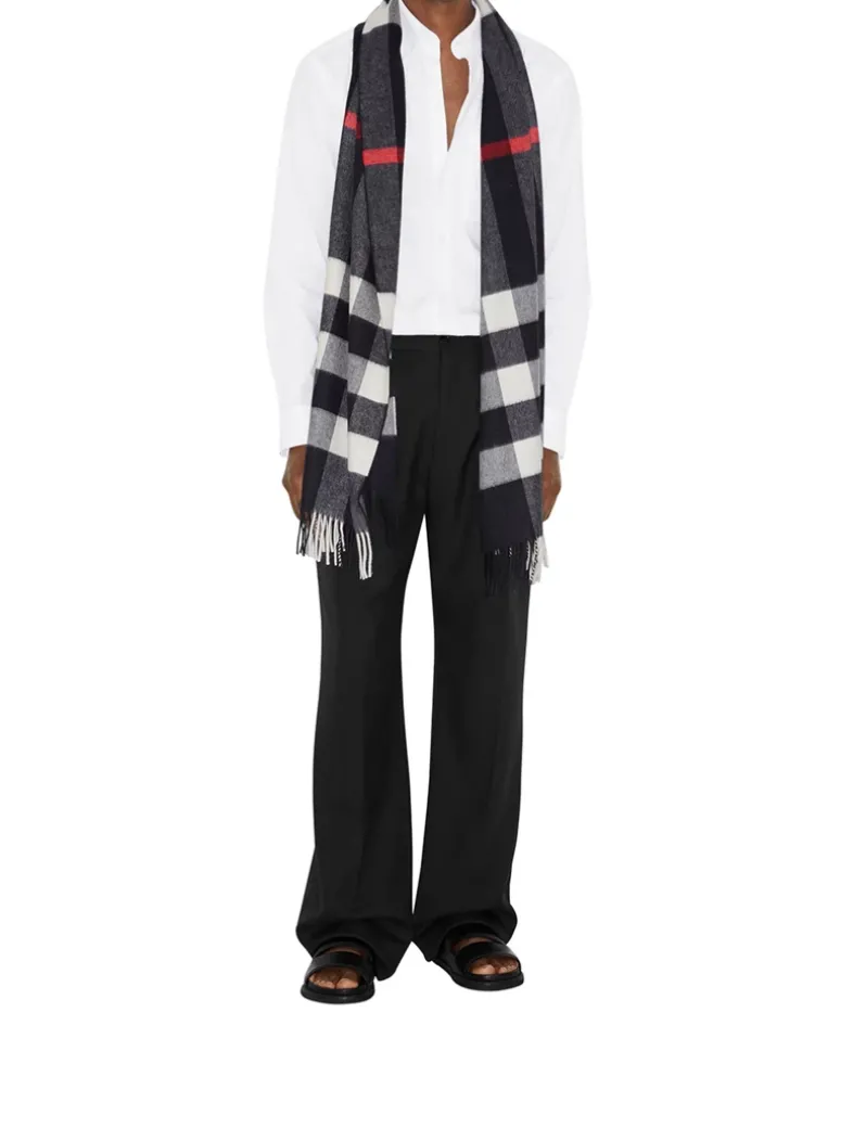 Check Cashmere Scarf