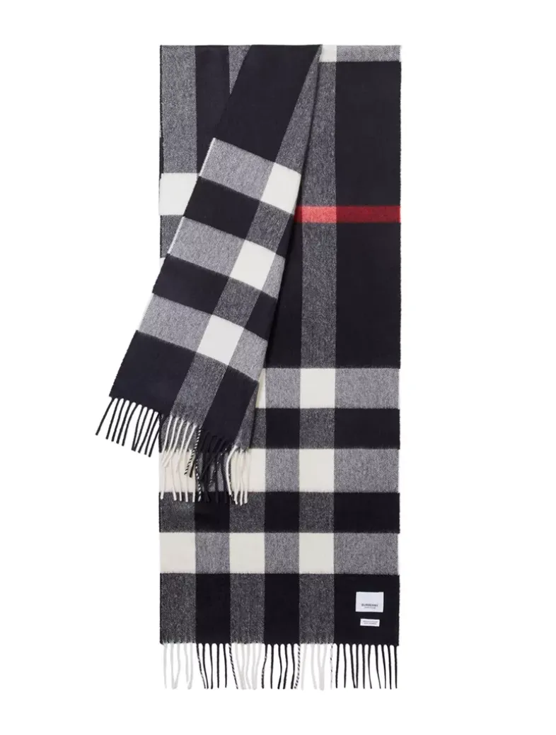 Check Cashmere Scarf