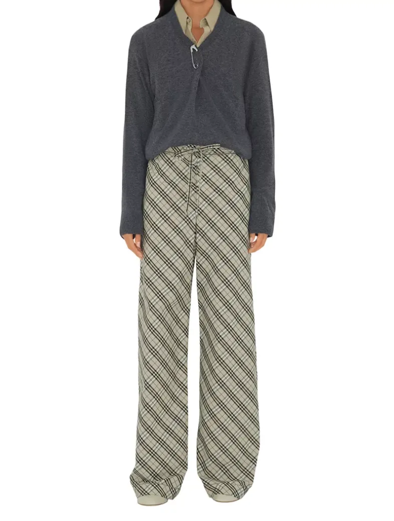 Check Cotton Pyjama Trousers