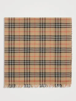 Check Cotton Scarf