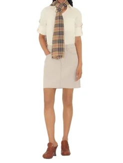 Check Cotton Scarf