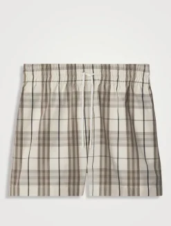 Check Cotton Shorts