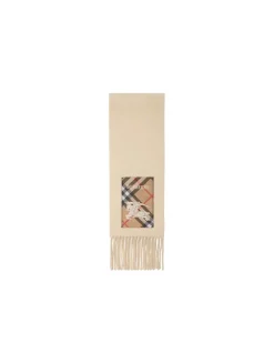 Check Label Cashmere Scarf