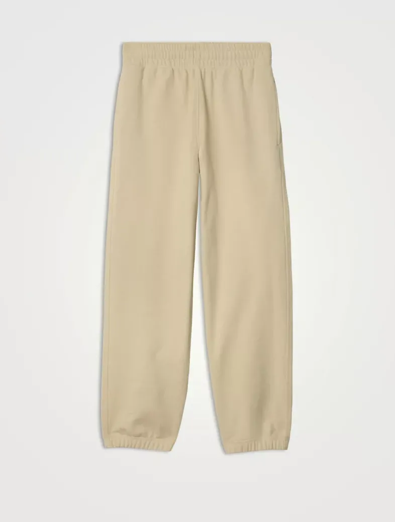 Check Label Cotton Jogging Pants