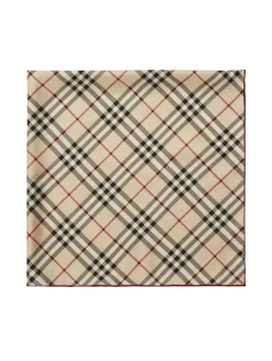 Check Silk Scarf