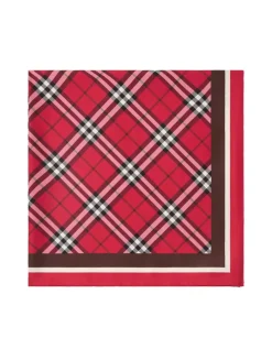 Check Silk Scarf