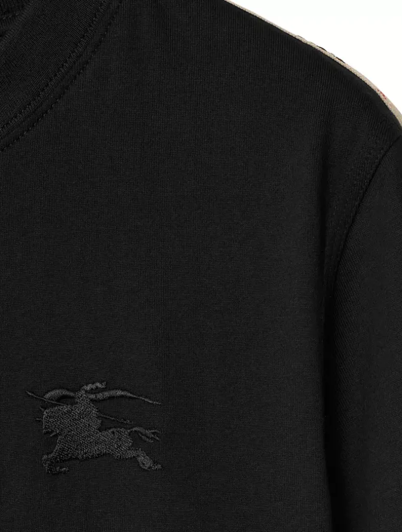 Check Trim Cotton T-shirt