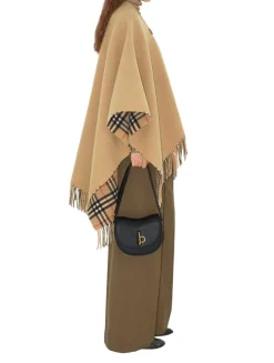 Check Wool Cape