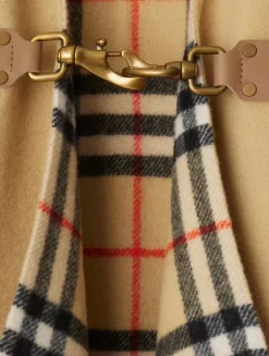 Check Wool Cape