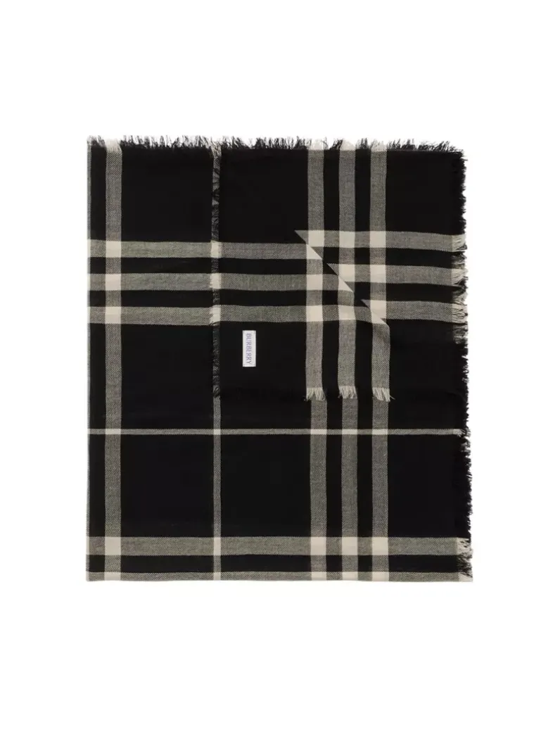Check Wool Scarf