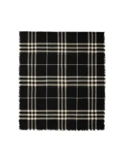 Check Wool Scarf