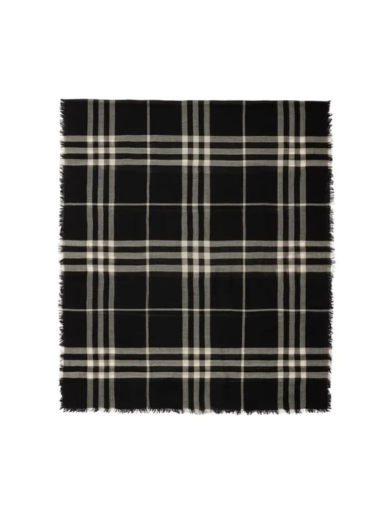 Check Wool Scarf
