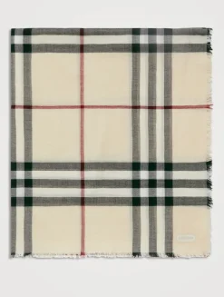 Check Wool Scarf
