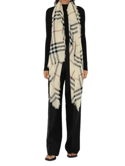 Check Wool Scarf