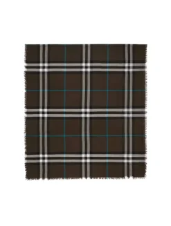 Check Wool Scarf