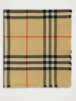 Check Wool Scarf