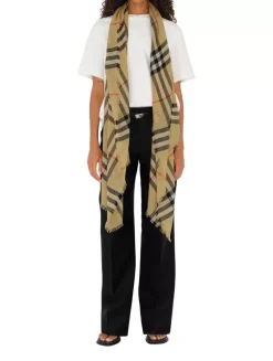 Check Wool Scarf