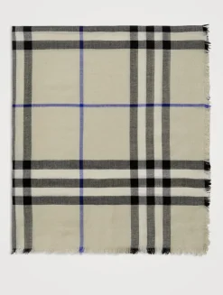 Check Wool Scarf