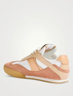 Chloé Kick Leather And Mesh Sneakers