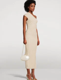 Cielo One-Shoulder Knit Midi Dress