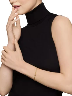 Classic Cablespira® Station Bracelet In 18k Yellow Gold With Pavé Rubies, 3mm