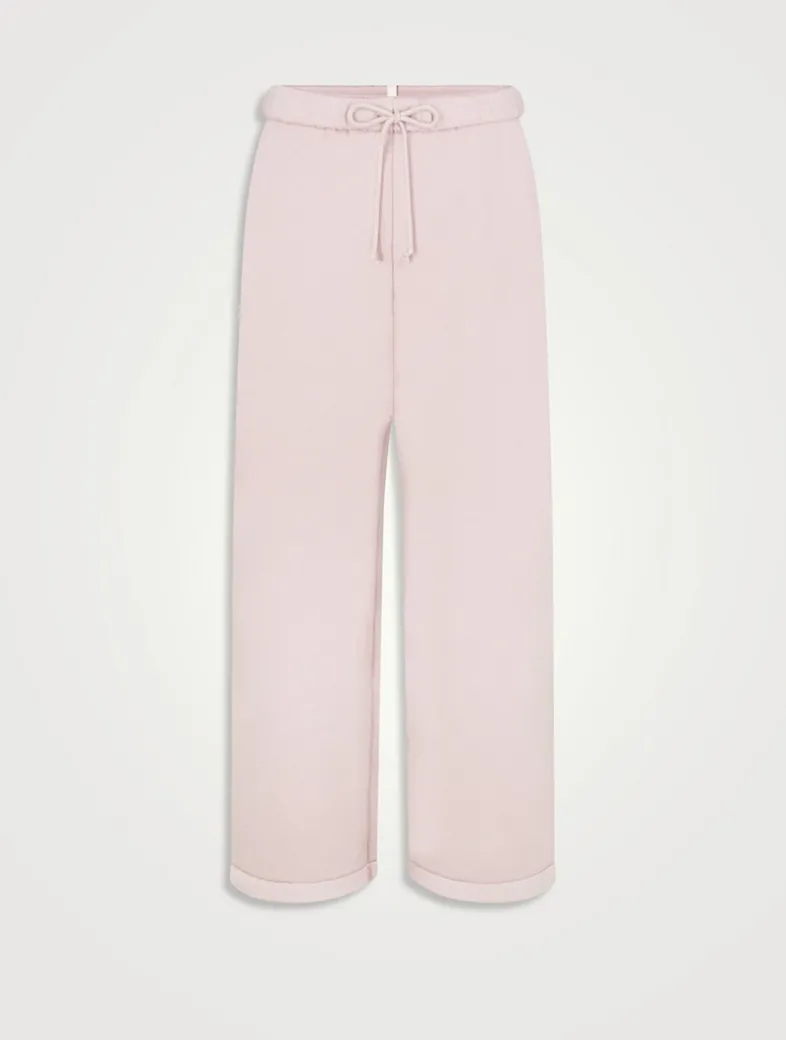 Cotton Fleece Classic Straight-Leg Pants