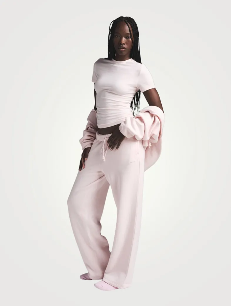 Cotton Fleece Classic Straight-Leg Pants